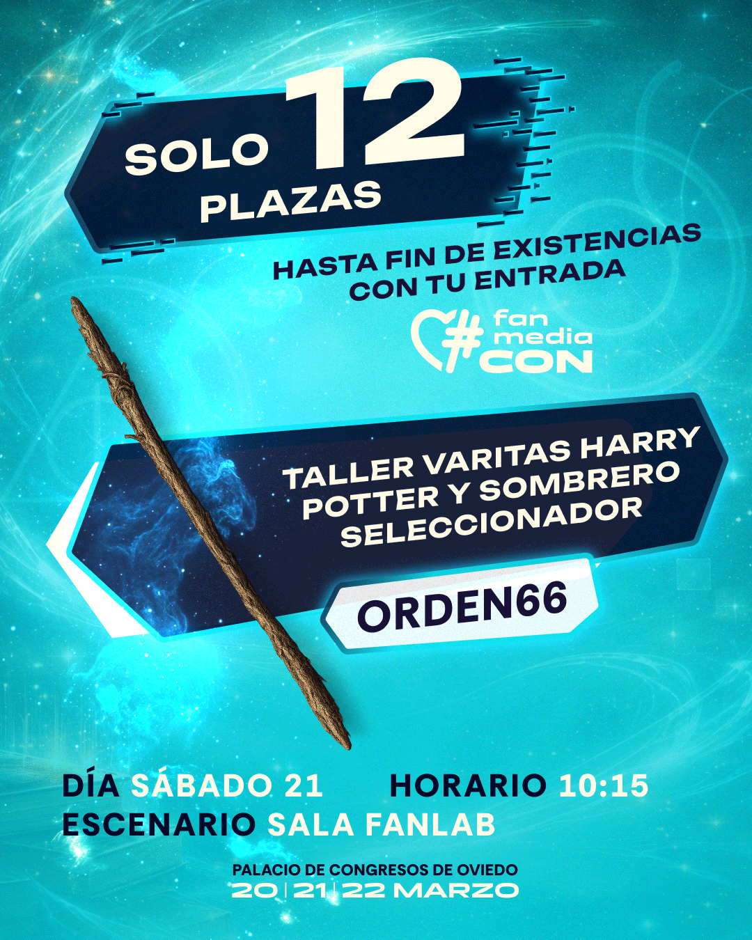 Taller de Varitas de Harry Potter y Sombrero Seleccionador